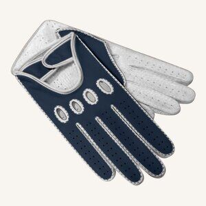 M.A.M.A. Women's Hand Gloves For Driving - Blue, White